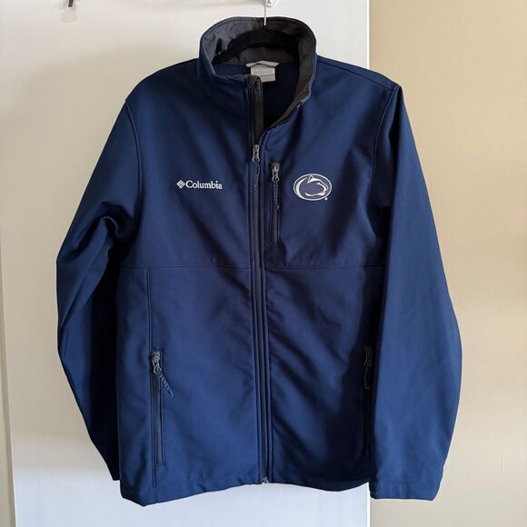 Columbia Collegiate Ascender Softshell Jacket Medium PSU Penn State NWOT Blue - Picture 1 of 12